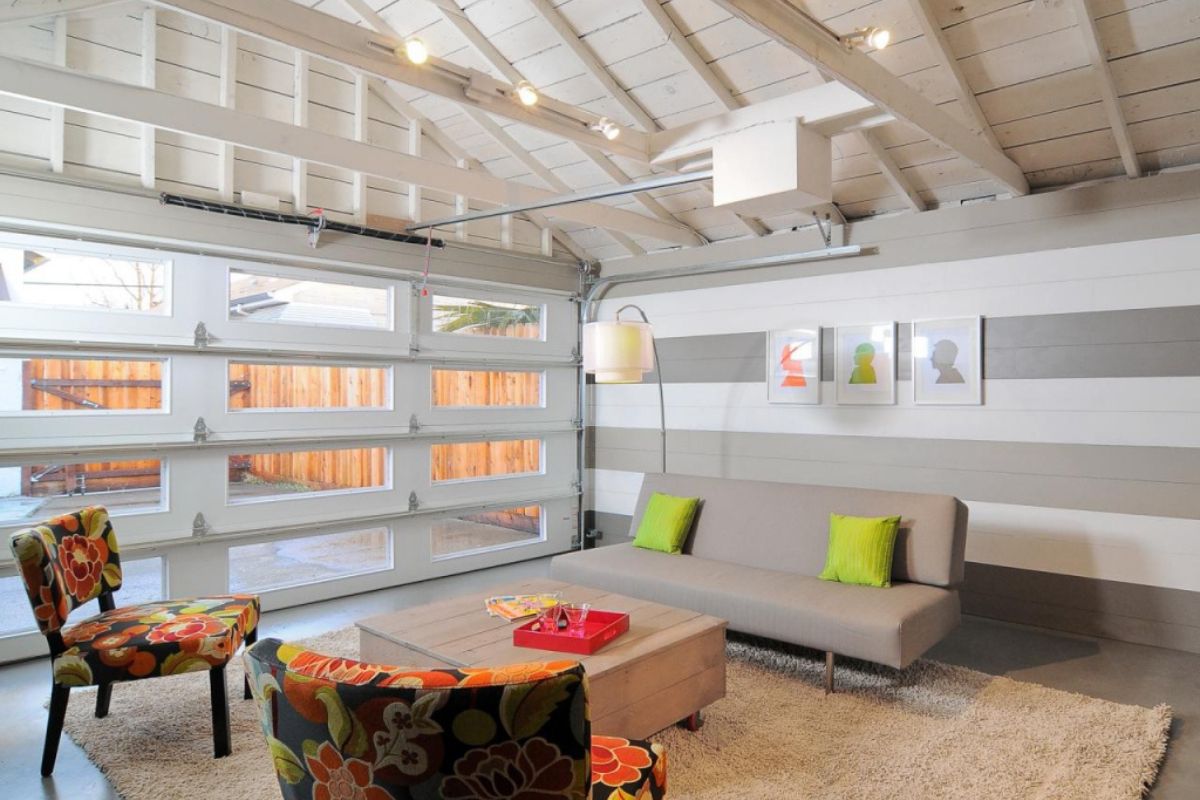 garage remodeled into a beautiful living space