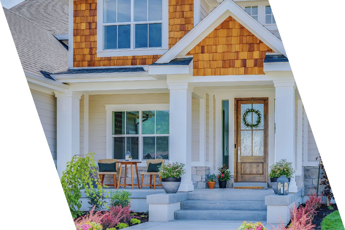 front porch home improvement project done by a general contractor