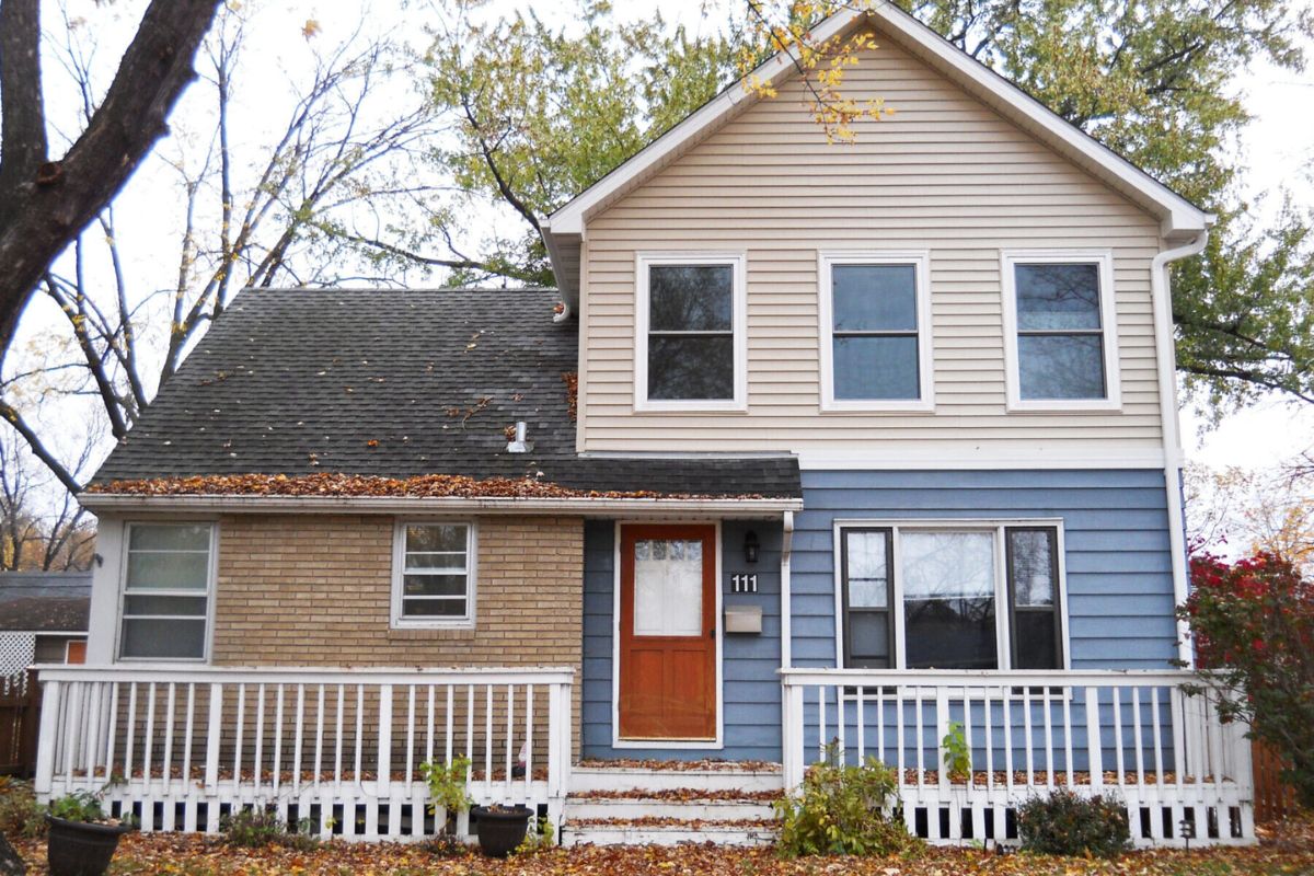 house with partial second story addition