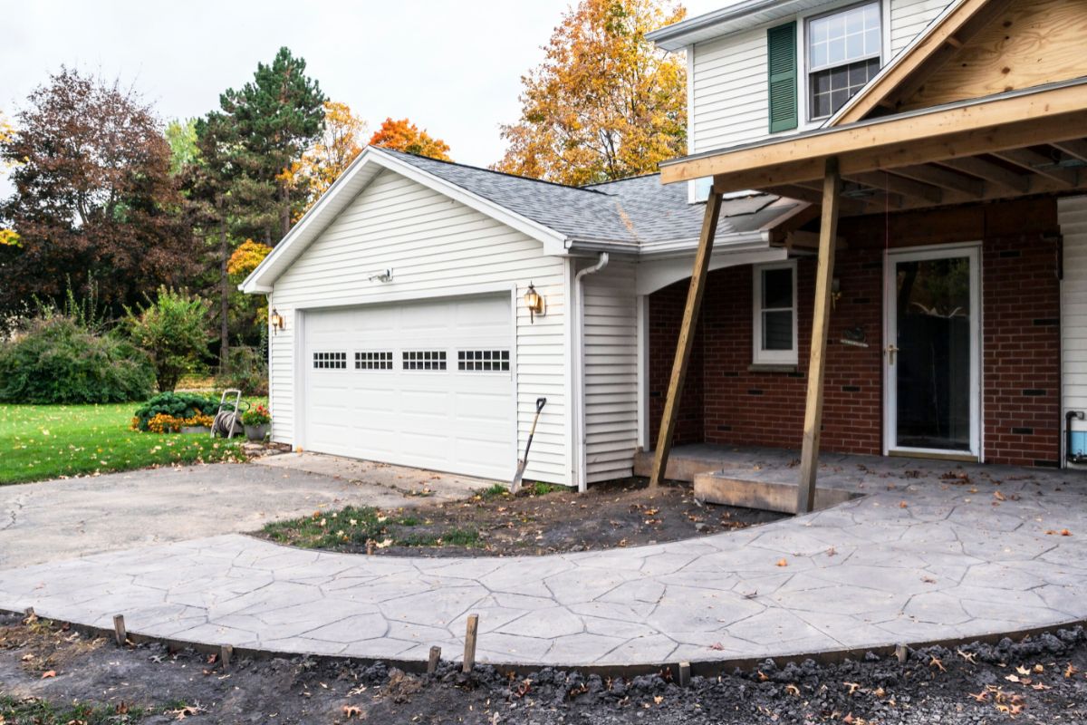 garage addition construction site