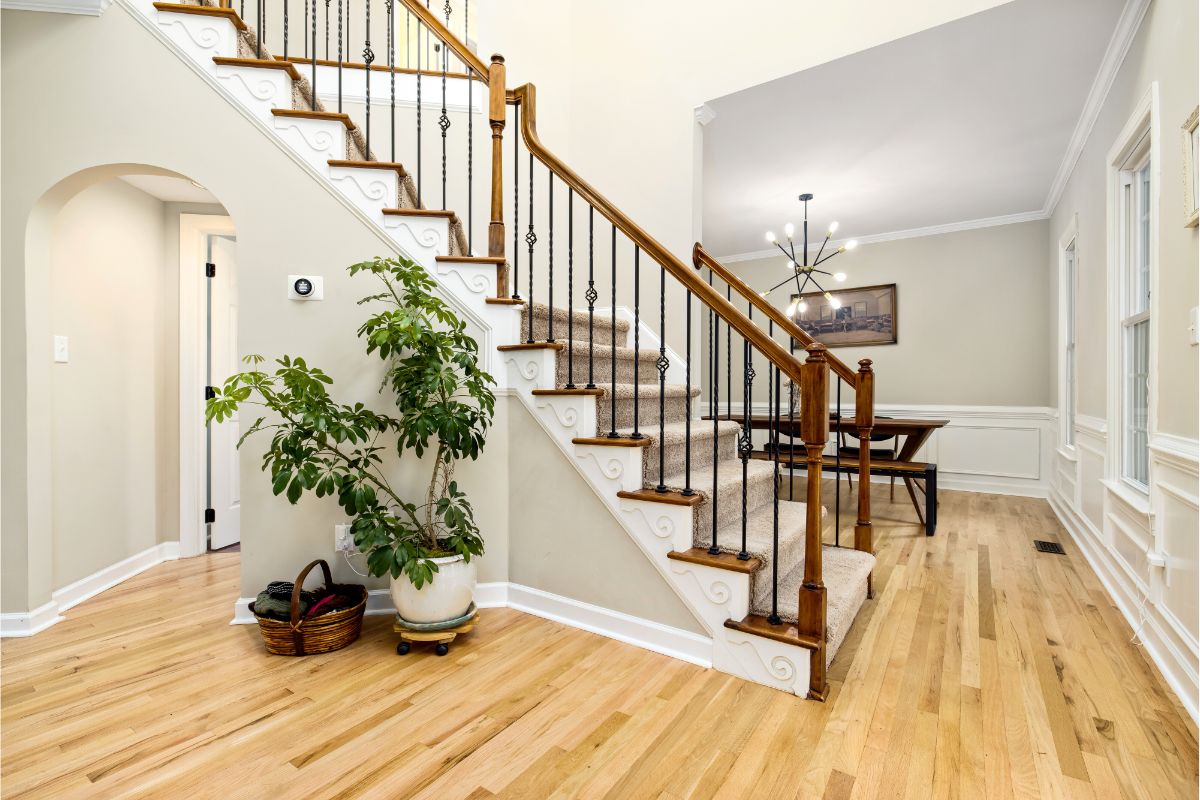 modern house interior with beautiful stair